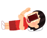 寝ながらスマホ